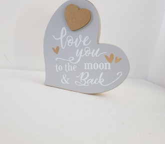 Heart love you to the moon 12 cm