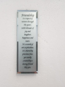 Friendship Plaque 6x18cm