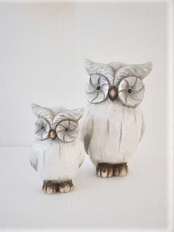 Owl grey 17cm