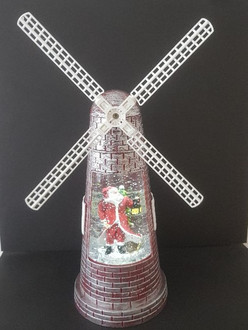  Windmill santa with LED 27cm