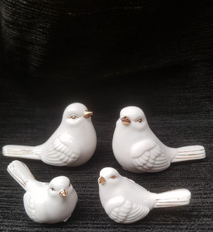 White Birds 10cm 2 asst