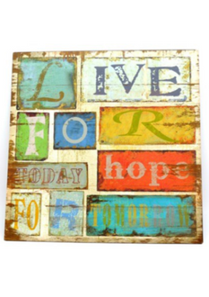 LIVE Plaque 30 x 30cm