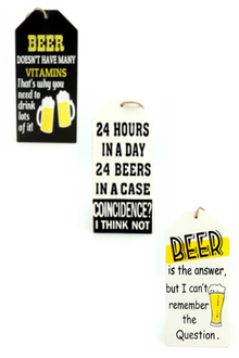 Beer Signs 3 assorted sayings - 17 x 8cm