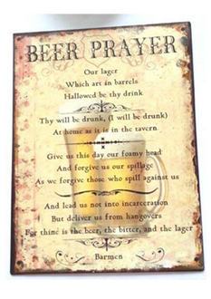 Beer Prayer 25X33cm