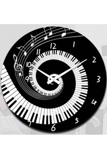 Music Piano Clock 30cm