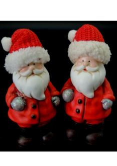 Santa with Xmas Hat 2 assorted - 13cm