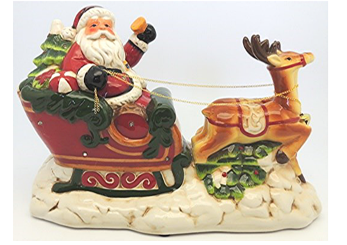 Musical Santa on Sleigh with Flashing or Static lights