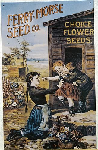 Use Ferry's Seeds metal tin sign Vintage poster