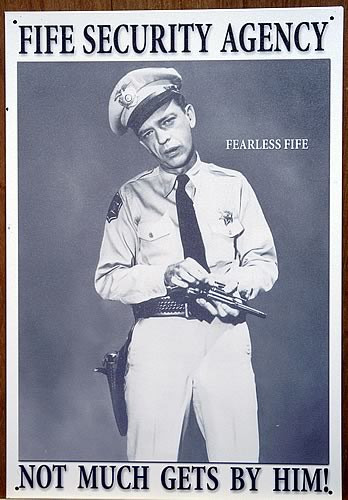 Vintage Replica Tin Metal Sign Andy Griffith Show Barney fife security 809