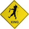 Photo of FISHERMAN  XING SIGN, YELLOW AND BLACK