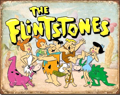 Photo of FLINSTONES FAMILY RETRO CARTOON SIGN, GREAT FLINSTONE GRAPHICS AND COLORS