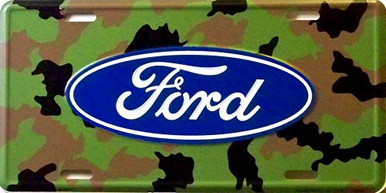 Photo of FORD CAMO LICENSE PLATE