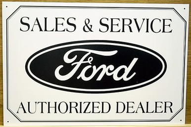 Photo of FORD LOGO (SALES & SERVICE) RECTANGULAR SIGN HAS SHARP DETAILS WITH FORD BLUE AND WHITE COLORS