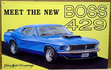 Photo of FORD MUSTANG BOSS 302 SIGN  BOLD COLORS EXCELLENT DETAILS