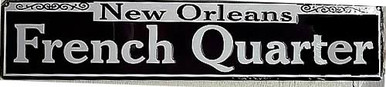 FRENCH QUARTER EMBOSSED STREET SIGN