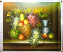 FRUIT & PITCHER OIL PAINTING