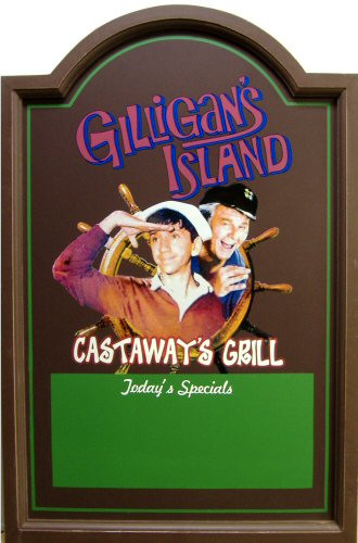 GILLIGANS CASTAWAY'S GRILL WOOD PUB SIGN  THIS SIGN IS OUT OF PRINT WE HAVE VERY FEW LEFT
