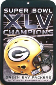 GREEN BAY PACKERS FOOTBALL SUPER BOWL CHAMPS SIGN, RICH COLORS AND GREAT DETAILS