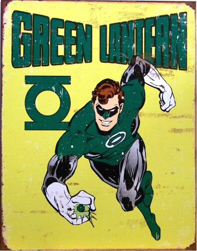 GREEN LANTERN SUPER HERO SIGN GREAT GRAPHICS AND COLORS