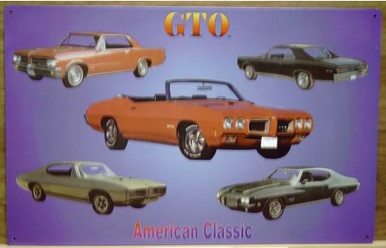 PONTIAC GTO  COLLAGE SIGN GREAT COLLECTION OF CARS, SUPER DETAILS