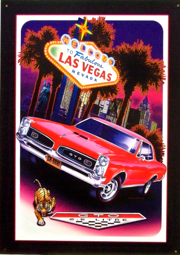 PONTIAC GTO LAS VEGAS SIGN GREAT COLORS AND EXCELLENT DETAILS