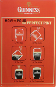 GUINNESS BEER SIGN, HOW TO POUR A GUINESS?WHO NEEDS DIRECTIONS?