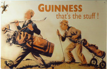 GUINNESS GOLFERS BEER SIGN, NOTICE THE BOTTLE IN THE BAG..