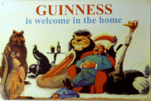 GUINNESS ZOO BEER SIGN, VERY NICE DETAILS, GREAT COLOR