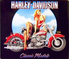 HARLEY CLASSIC MODELS BABE EMBOSSED MOTORCYCLE SIGN, VERY NICE EMBOSSING DETAILS AND COLORS
