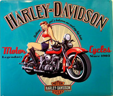 HARLEY LEGENDARY BABE (EMBOSSED) MOTORCYCLE SIGN