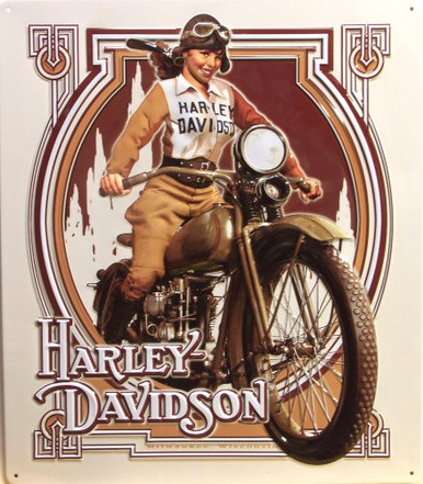 HARLEY NEAVEAU EMBOSSED MOTORCYCLE SIGN
