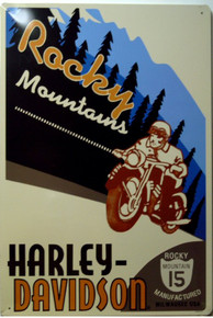 HARLEY ROCKY MOUNTAIN MOTORCYCLE SIGN