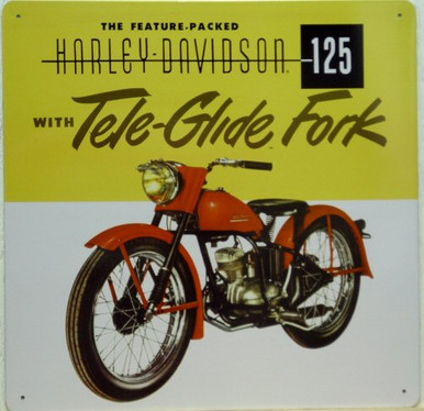 HARLEY  TELE-GLIDE 125  MOTORCYCLE SIGN