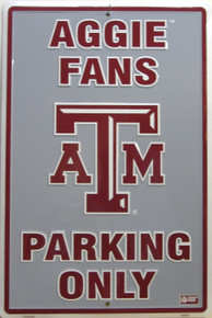 AGGIES COLLEGE FAN EMBOSSED SIGN A GREAT ADDITION FOR YOUR ALMA MATER OR PRESENT COLLEGE