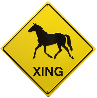HORSE  XING SIGN