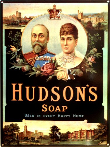 HUDSON'S SOAP ENAMEL SIGN