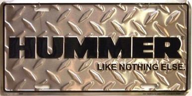 HUMMER DIAMOND PLATE LICENSE PLATE