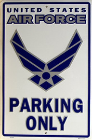 Photo of AIRFORCE PARKING ONLY EMBOSSED SIGN, FOR YOUR AIRMEN & AIRWOMEN