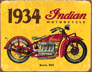INDIAN 1934 RETRO MOTORCYCLE SIGN