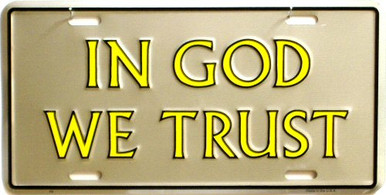 IN GOD WE TRUST (SILVER) LICENSE PLATE