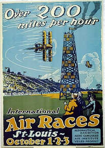 Photo of AIR RACES, OLD TIME AIR RACE POSTER SIGN