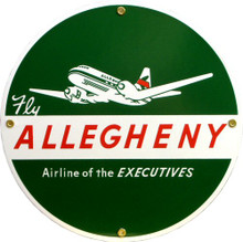 Photo of ALLEGHENY AIRLINES PORCELAIN SIGN, GREAT COLOR AND ATTENTION TO DETAIL