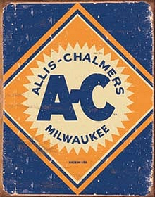 Photo of ALLIS CHALMERS LOGO TRACTOR SIGN, GREAT FOR THE ALLIC CHALMERS FAN'S COLLECTON