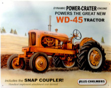 Photo of ALLIS CHALMERS  WD 45  TRACTOR SIGN, GREAT FOR THE ALLIC CHALMERS FAN'S COLLECTON