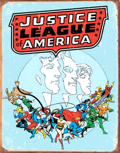 JUSTICE LEAGUE RETRO SIGN