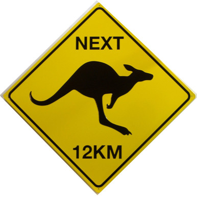 KANGAROO CROSSING SIGN