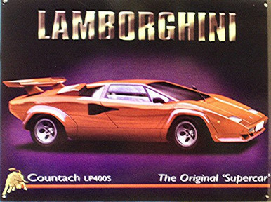 LAMBORGINI ENAMEL SIGN