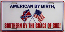 Photo of AMERICAN BY BIRTH, LICENSE PLATE FOR THE PROUD AMERICAN