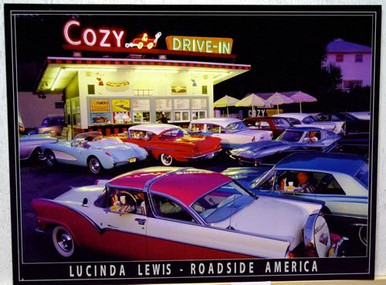 LEWIS - COZY DRIVE-IN CAR SIGN