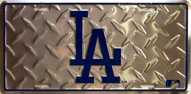 LOS ANGELES DODGERS BASEBALL DIAMOND PLATE LICENSE PLATE